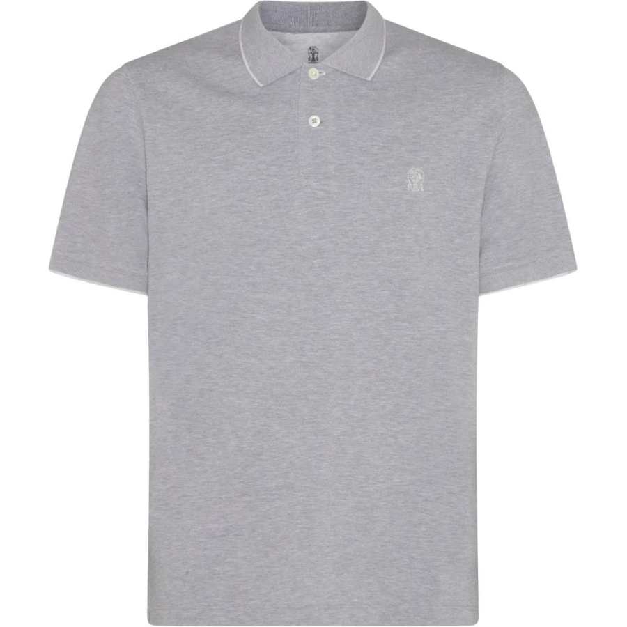 Brunello Cucinelli Logo Embroidered Short Sleeved Polo Shirt