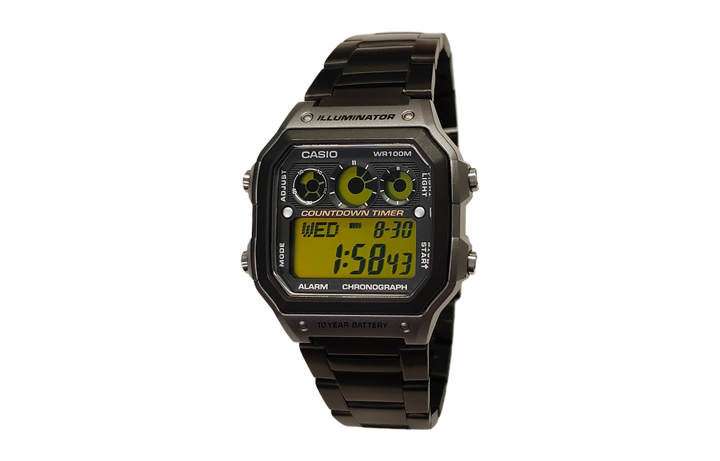 CASIO CASIO Custom Collection Quartz Movement Stainless Steel Strap Watch Men's Watches Black Dial