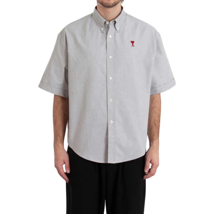 AMIPARIS Ami Paris Ami De Coeur Logo Embroidered Shirt