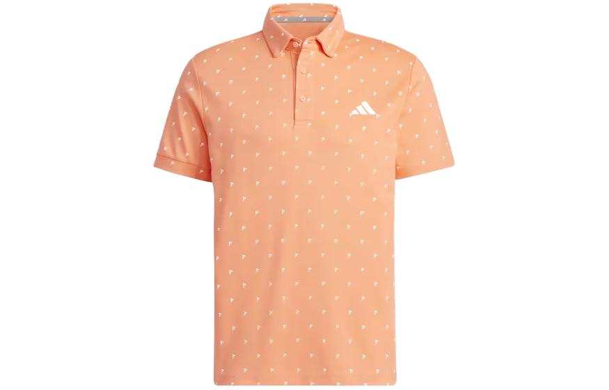 Adidas Adidas Aeroready Badge Of Sport Monogram Polo Shirt Men's Orange