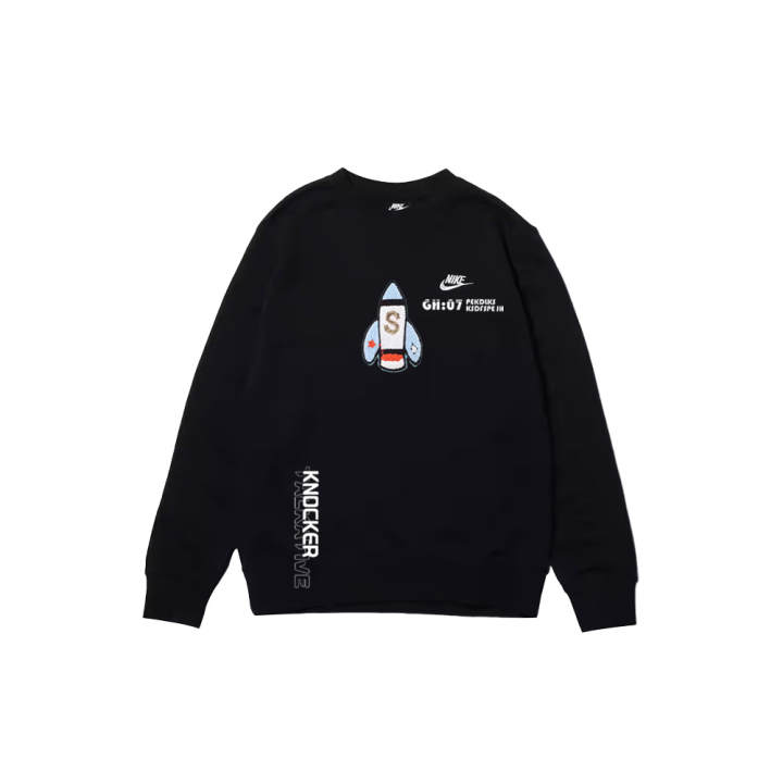 Nike Nike Sweatshirts Unisex Black Crew Neck Moderate Regular