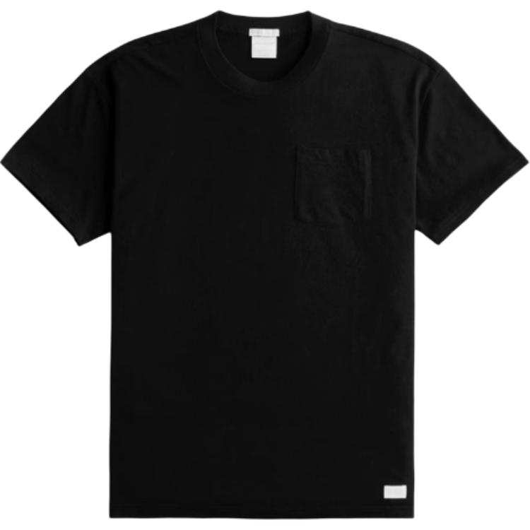 Hollister/ T Shirts Men's Black Crew Neck Moderate Straight Fit