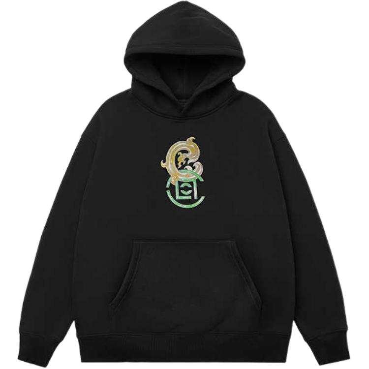 CLOT Sweatshirts Unisex Black Hooded Thickened Heavyweight