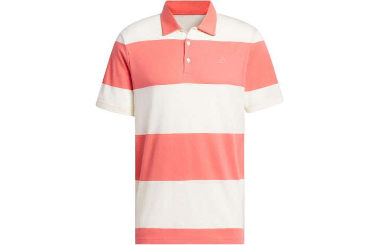 Adidas Adidas Colorblock Rugby Stripe Polo Shirt Men's Light Scarlet