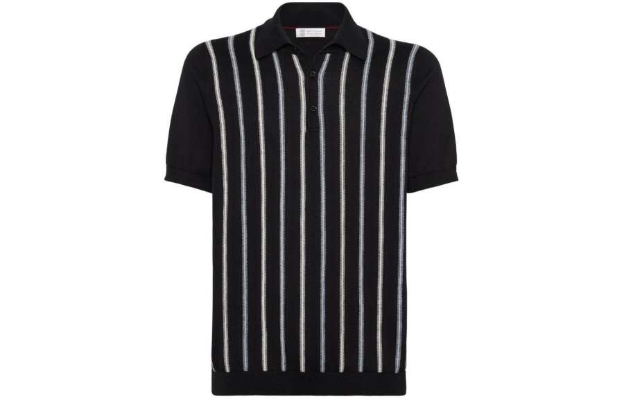 Brunello Cucinelli SS24 Polo Shirt Men's Black