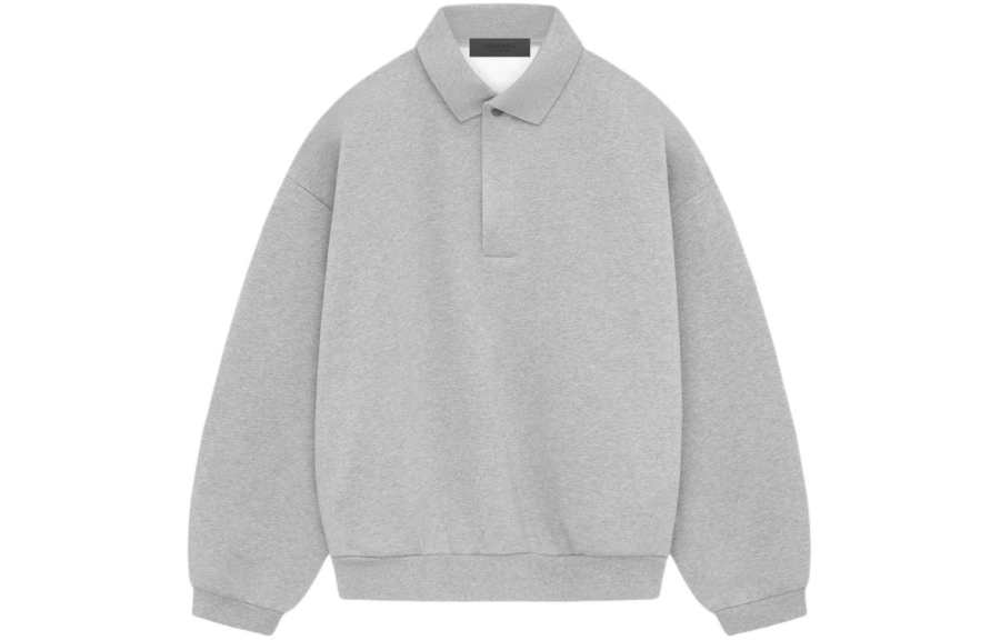 Fear Of God Essentials SS24 Drop2 Longsleeve Polo Shirt Men's Light Heather Gray/Light Heather Grey