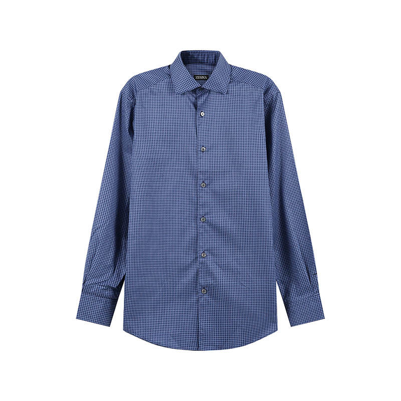 Ermenegildo Zegna SS24 Shirt Men's Marine Blue