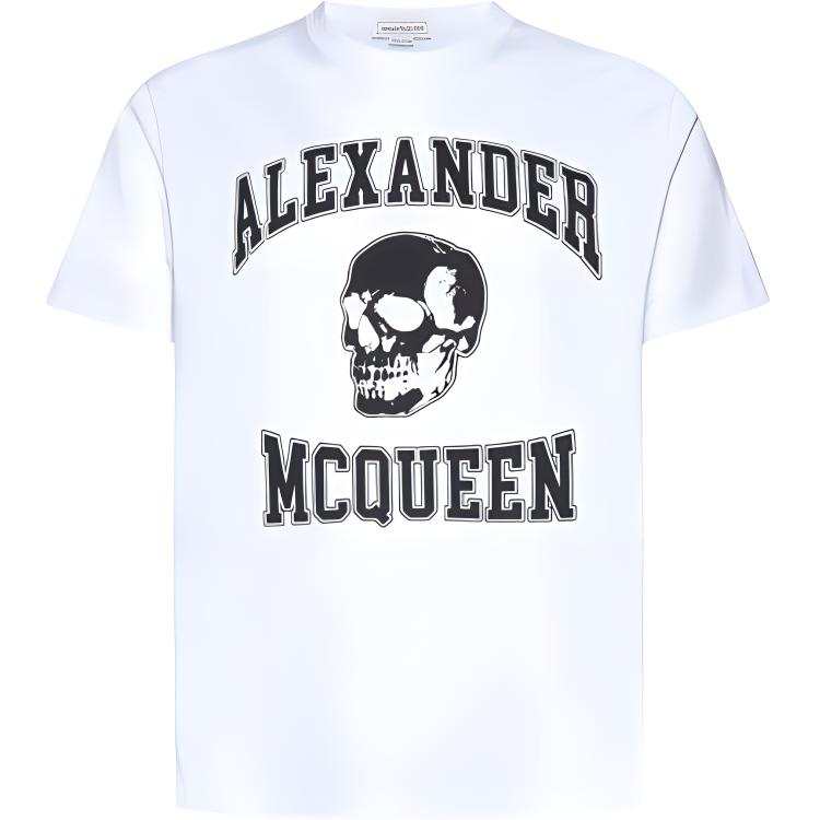 Alexander McQueen Logo Printed Crewneck T Shirt