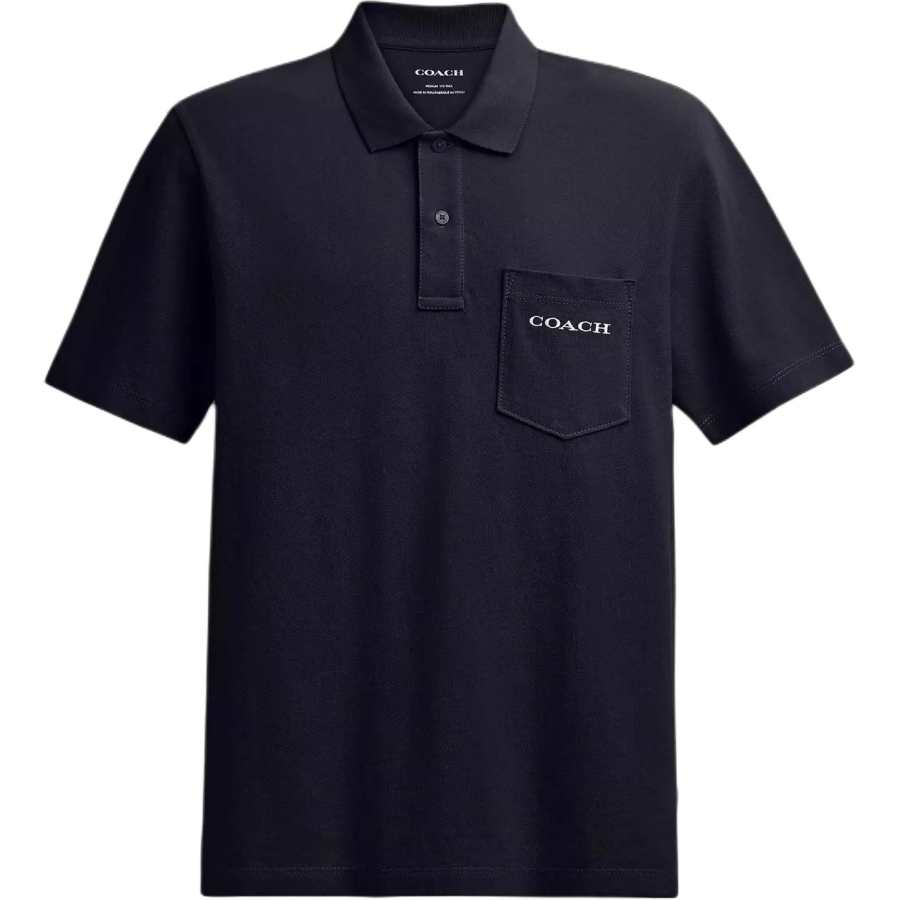 COACH SS25 Polo Shirt Men's Marine Blue