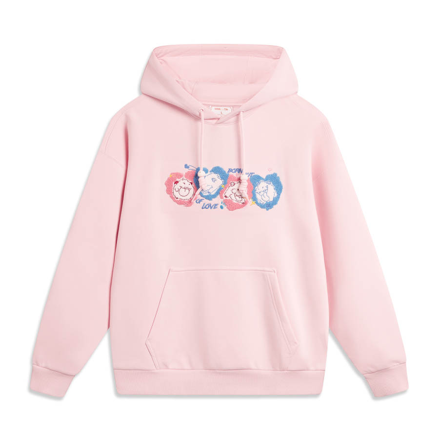 Li-Ning Li Ning x YINGXIONGLIANMENGPOLUO,LIANMINGKUAN Sweatshirt Unisex Light Pink
