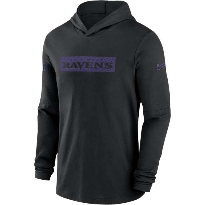 Nike Nike Baltimore Ravens Sideline Men's Nike Dri-FIT Nfl Long-Sleeve Hooded Top