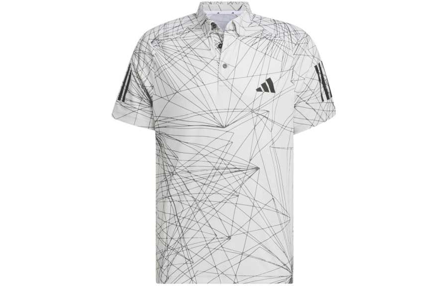 Adidas Adidas Polo Shirts Men's Gray Polo Collar Moderate Straight Fit