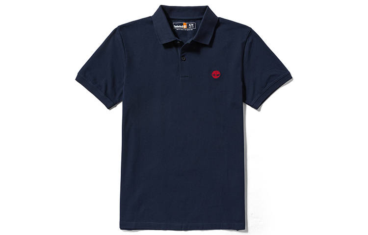 Timberland Polo Shirts Men's Dark Sapphire Polo Collar Moderate Straight Fit