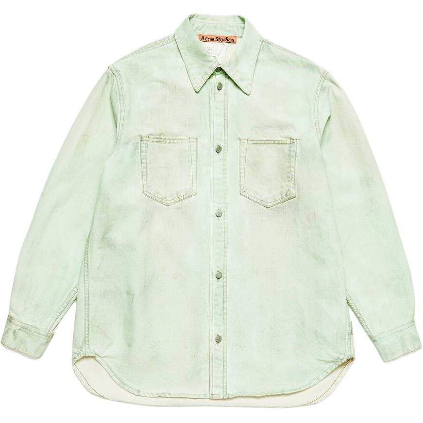 Acne Studios Acne Studios SS25 Shirts Unisex Mint Green Lapel Moderate