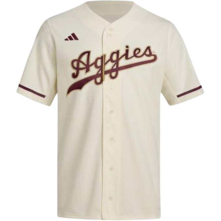 Adidas Adidas Free Shipping With AdiClub Texas A&M Full Button Jersey
