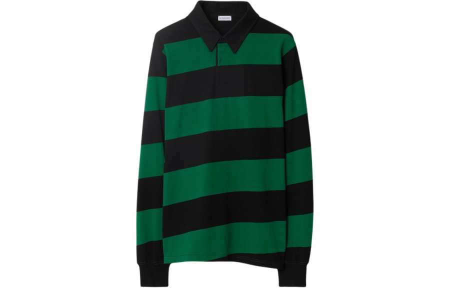 Burberry Striped Long-Sleeved Polo Shirt