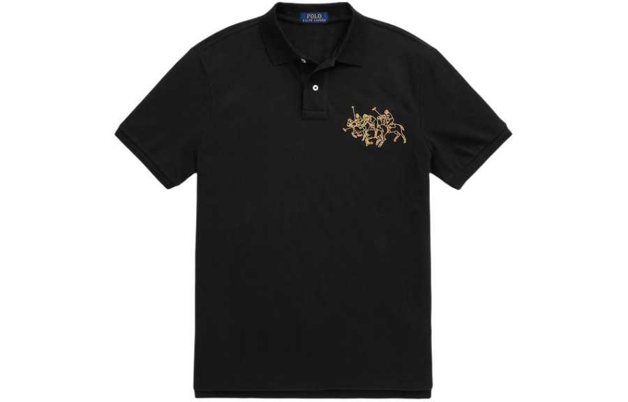 Polo Ralph Lauren SS24 Polo Shirt Custom Slim Fit Men's Black