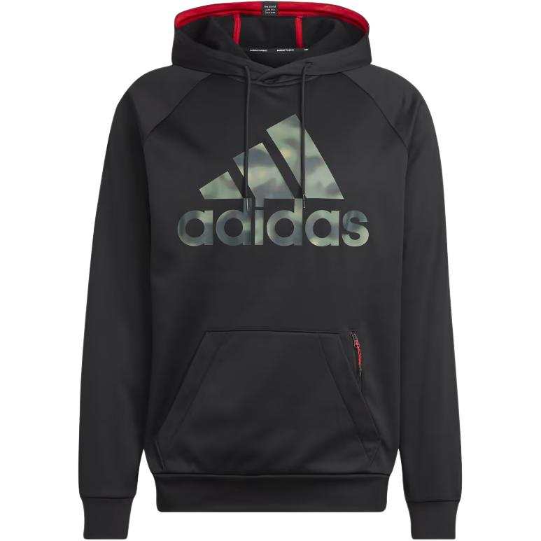 Adidas Adidas AEROREADY GAME And GO CAMO LOGO HOODIE Sweatshirt Men's Black