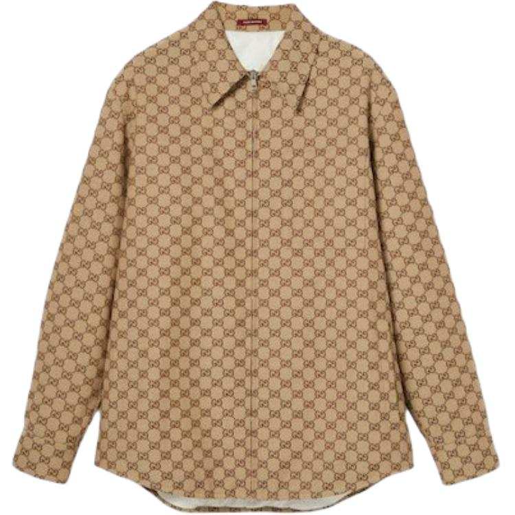 GUCCI GUCCI Monogrammed Collared Zip Up Jacket