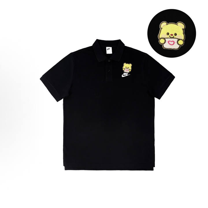 Nike Nike Polo Shirts Unisex Black Polo Collar Moderate Straight Fit