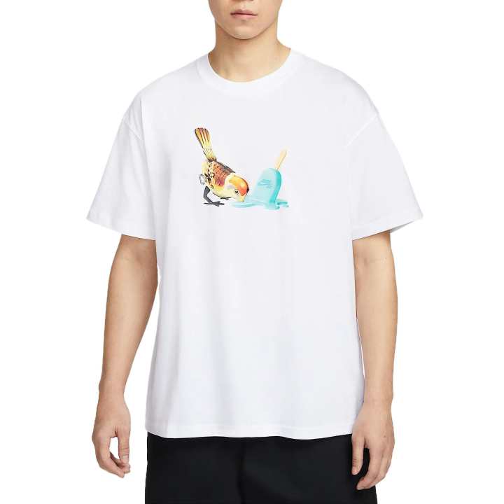 Nike Nike T Shirts Men's White Crew Neck Moderate Straight Fit