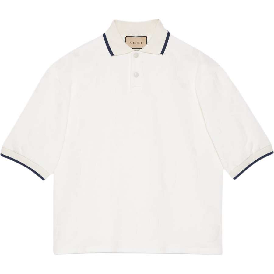 GUCCI SS24 Polo Shirt Men's Ivory White