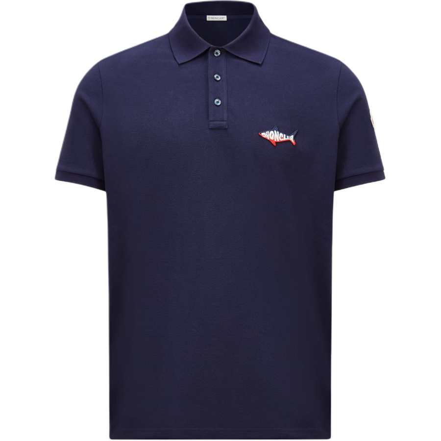 Moncler Polo Shirt Men's Marine Blue