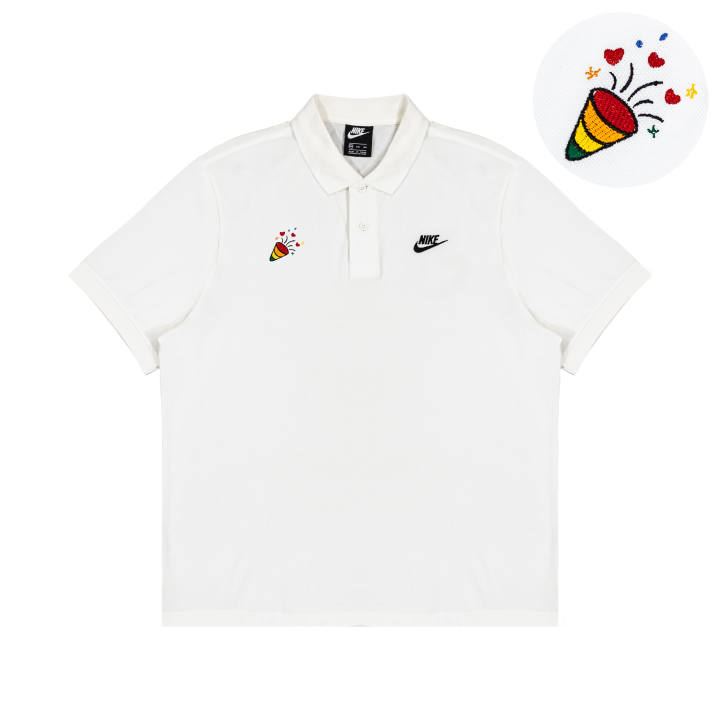Nike Nike Polo Shirts Unisex White Polo Collar Moderate Straight Fit