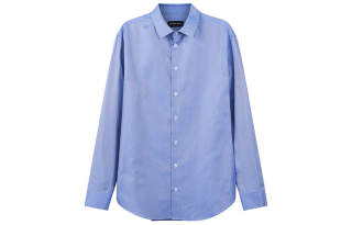 GIORGIO ARMANI Shirts Men's Blue Pointed Collar Moderate Shirt