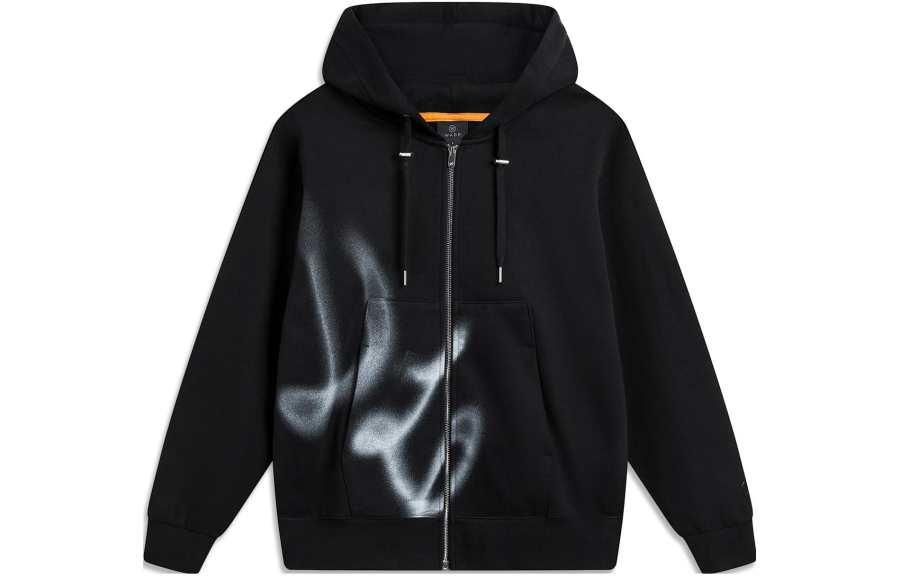 Li-Ning Li Ning Sweatshirts Men's Black Hooded Moderate Cardigan
