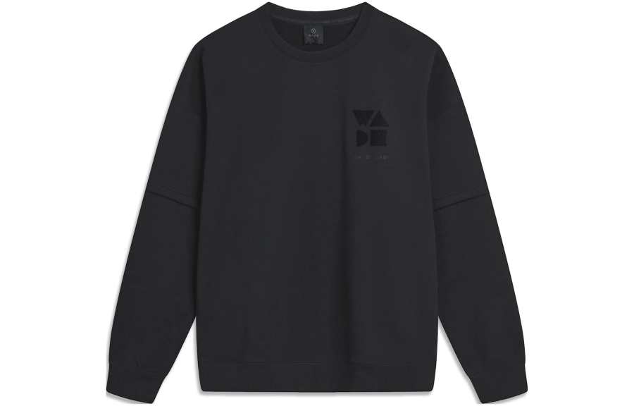 Li-Ning Li Ning Sweatshirts Men's Black Crew Neck Moderate Regular