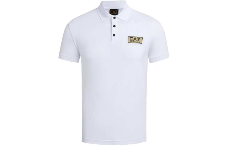 EMPORIO ARMANI EA7 SS24 Polo Shirt Men's White