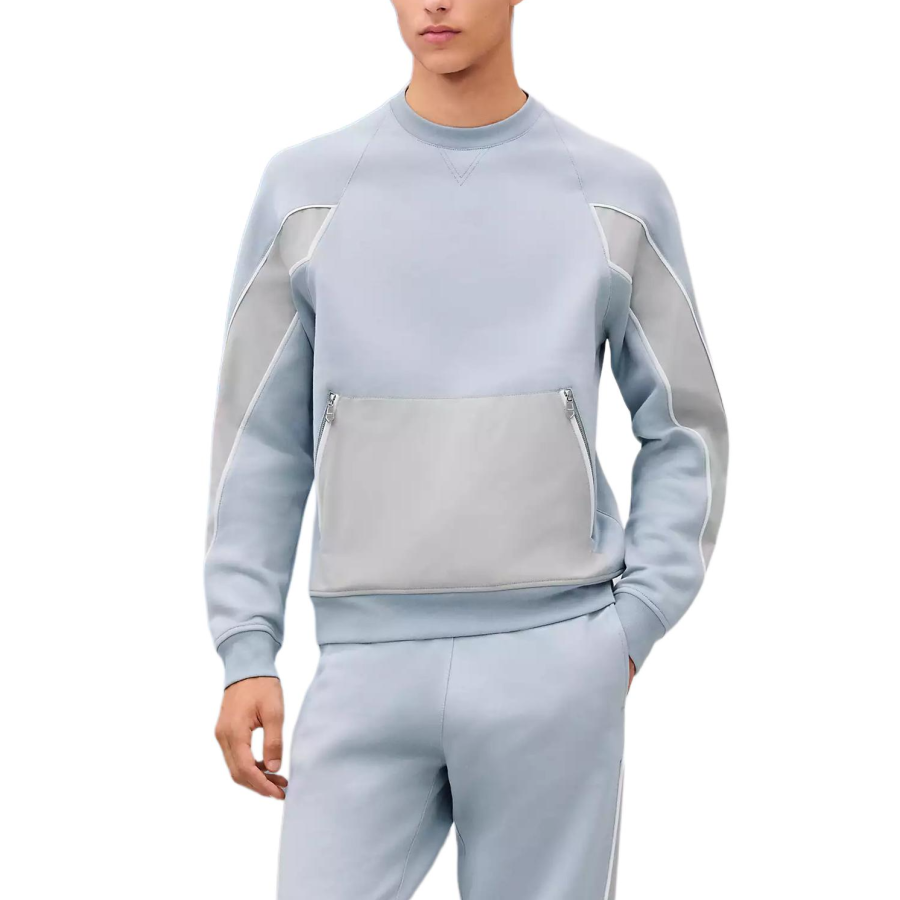 HERMES HERMES Sweatshirts Men's Blue Crew Neck Moderate