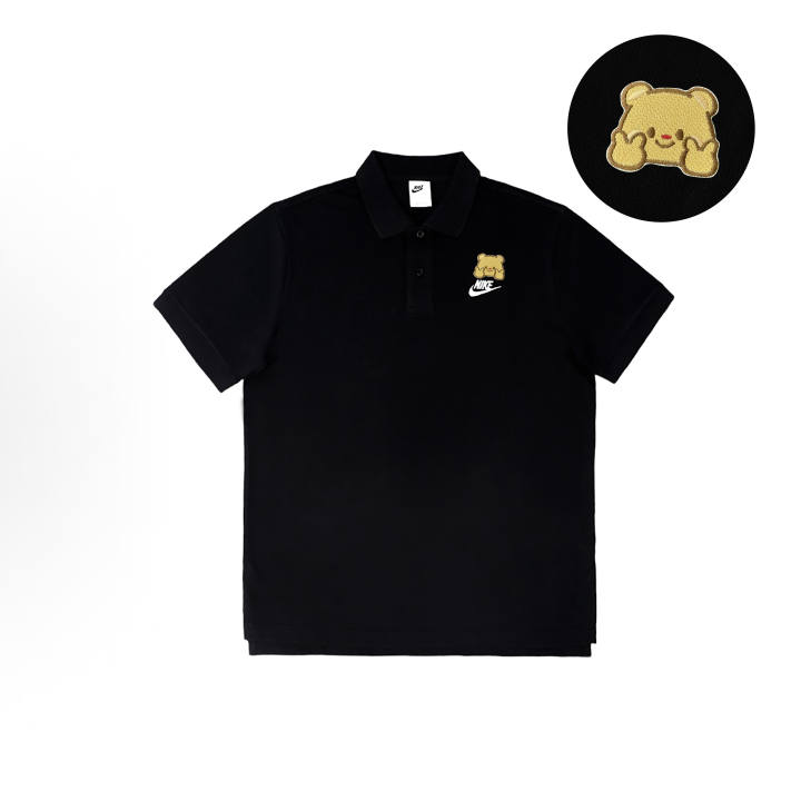 Nike Nike Polo Shirts Unisex Black Polo Collar Moderate Straight Fit
