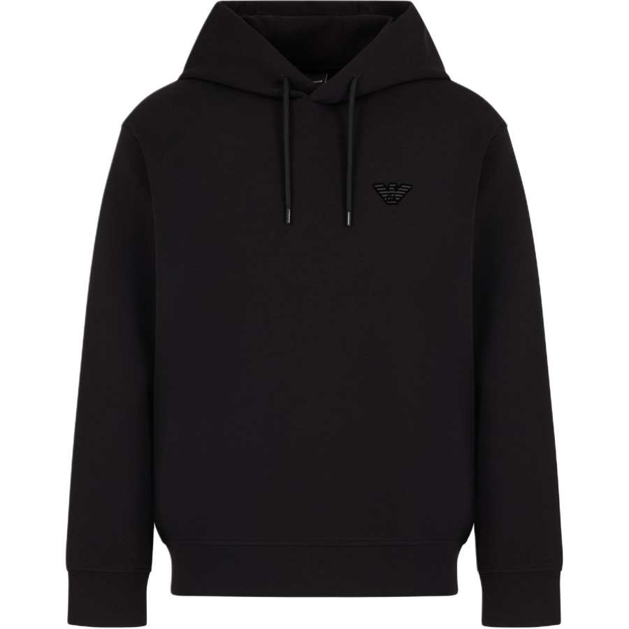 EMPORIO ARMANI Logo Embroidered Drawstring Hoodie