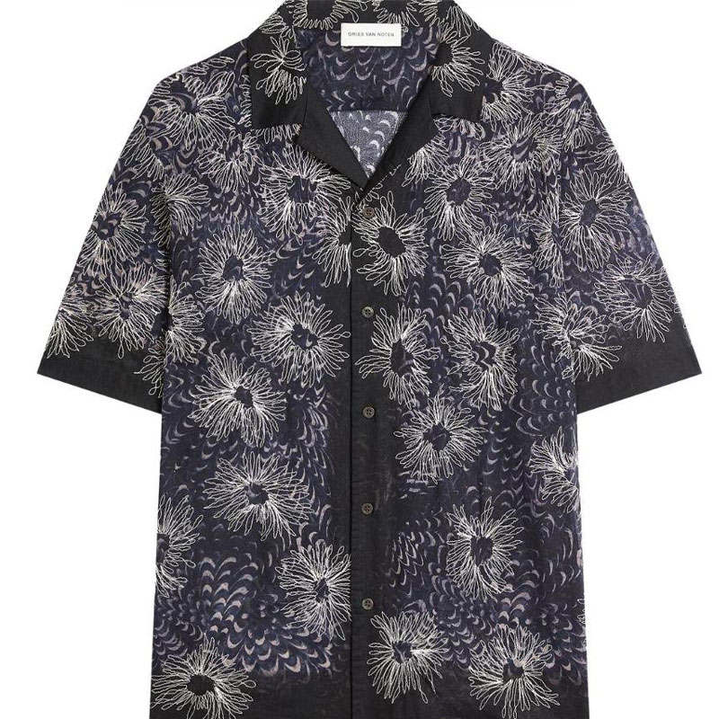 Dries Van Noten Embroidered Short-Sleeved Shirt