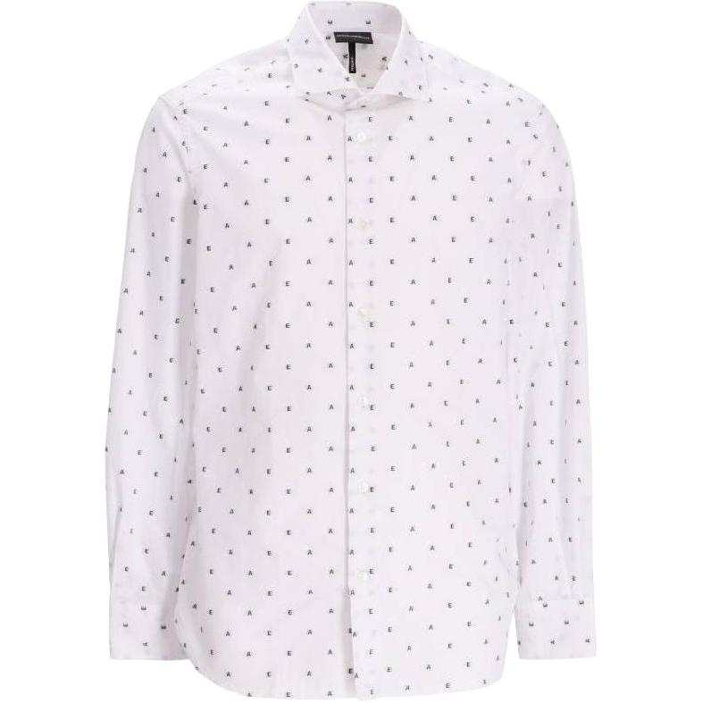 EMPORIO ARMANI Shirts Men's White Lapel Moderate Other