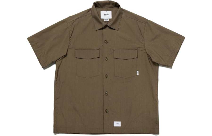WTAPS WTAPS Shirts Men's Brown Lapel Moderate Shirt
