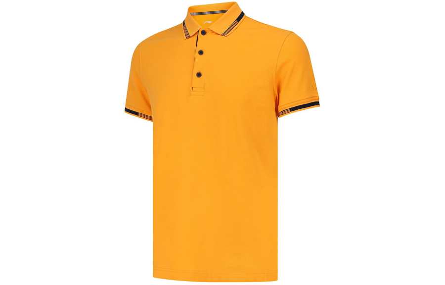 Li-Ning Li Ning Polo Shirt Men's Da Orange Yellow