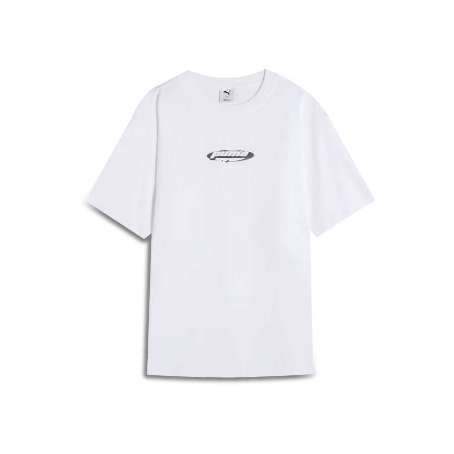 PUMA Graphic SS25 T Shirt Unisex White 02