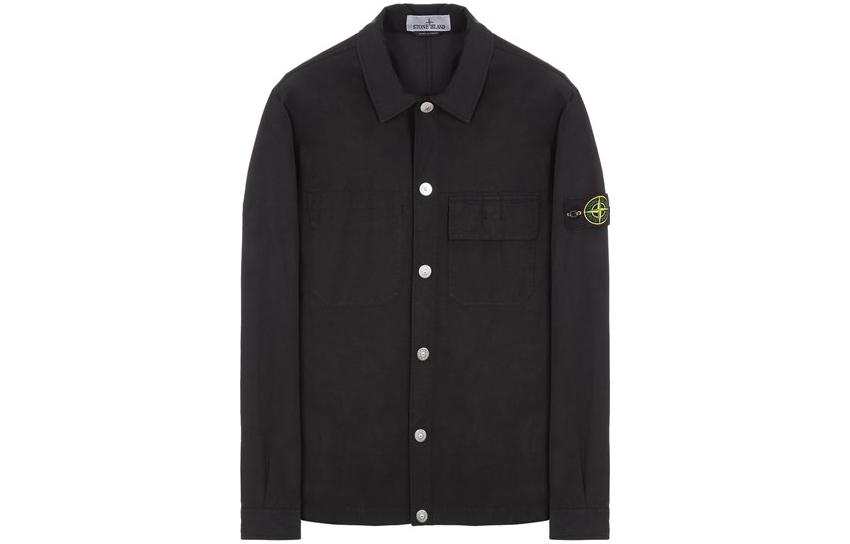 STONE ISLAND Shirts Men's Black Moderate