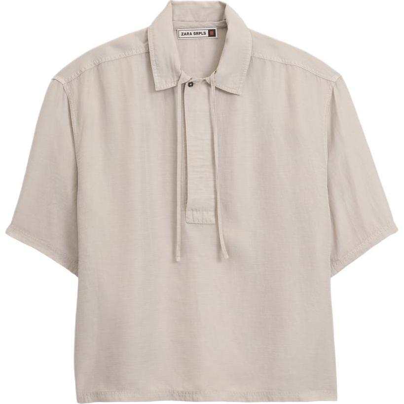 ZARA Shirts Men's White Lapel Moderate Other