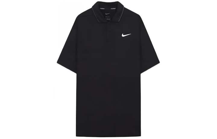 Nike Nike Polo Shirts Men's Black Polo Collar Moderate Straight Fit