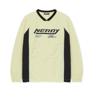 Nerdy Sweatshirts Unisex Light Yellow V Neck Moderate Regular