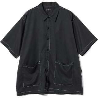 Beams Shirts Men's Black Pointed Collar Moderate Other