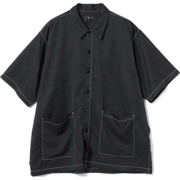 Beams Beams Shirts Men's Black Pointed Collar Moderate Other