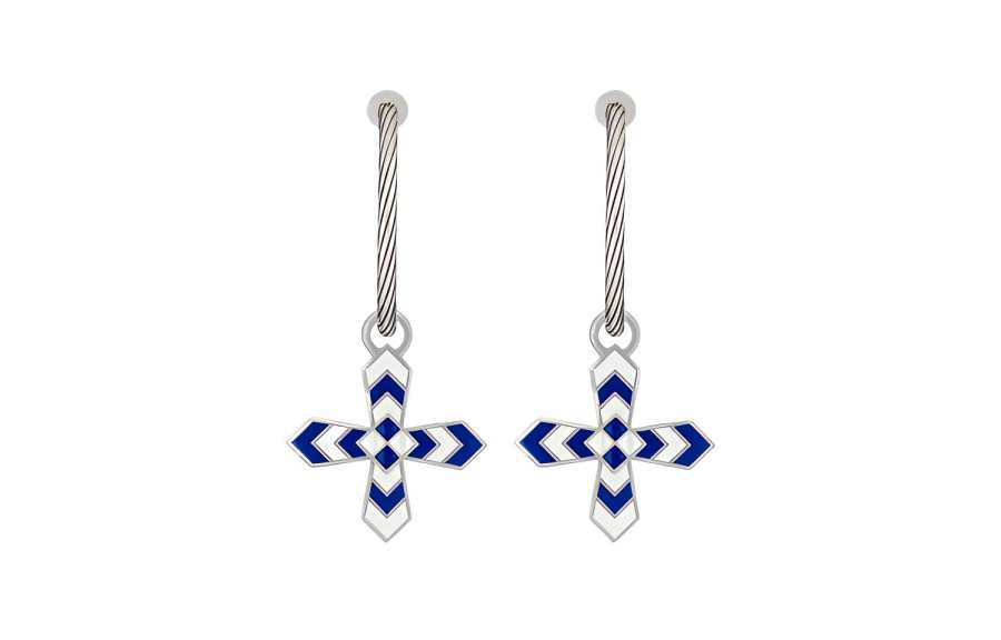GUCCI GUCCI 925 Sterling Silver Earrings Unisex Silver