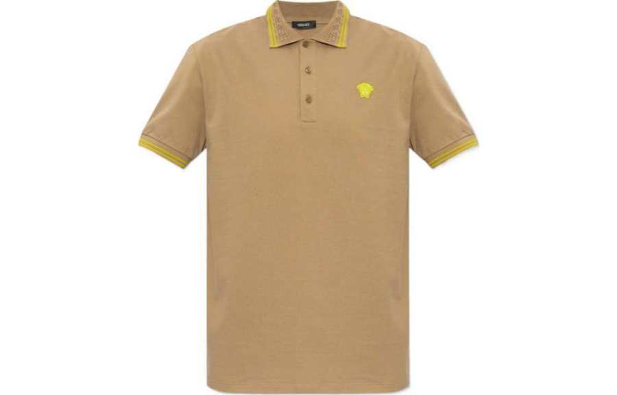 VERSACE Medusa Embroidered Short Sleeved Polo Shirt