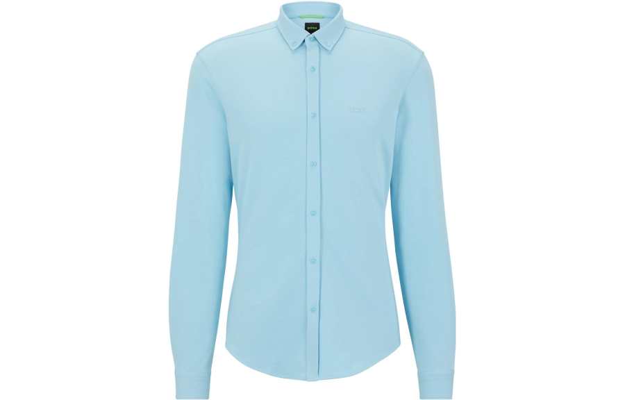 HUGO BOSS Long Sleeved Shirt Men's Light Blue