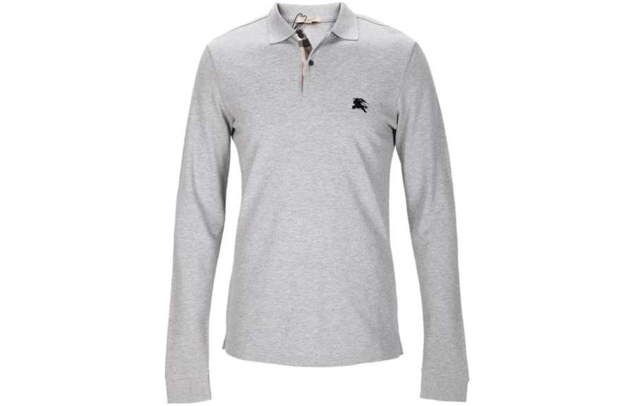 Burberry Polo Shirts Men's Gray Moderate